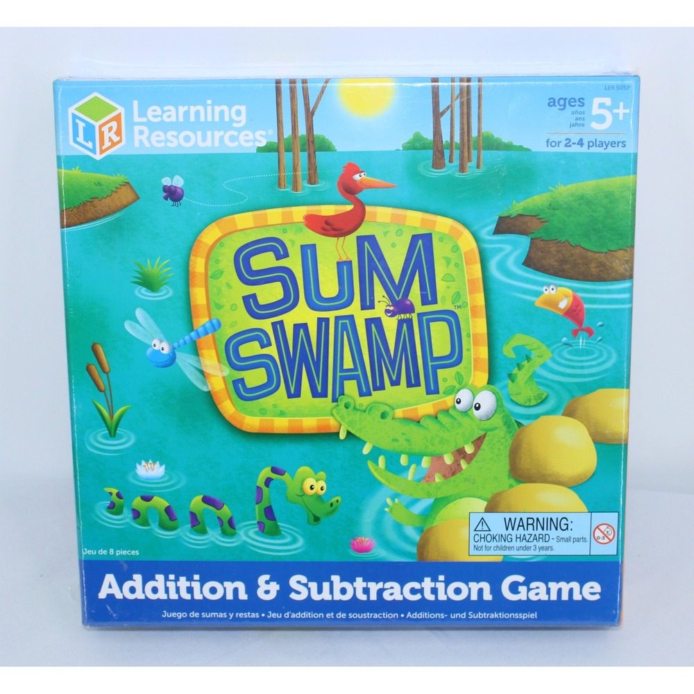 Learning Resources Sum Swamp Addition Subtraction Math Game Ages 5+